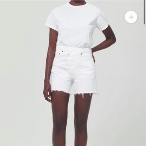 AGOLDE CRISS CROSS SHORT in WHITE, SIZE 27